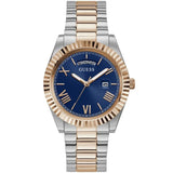 Buy Shop Guess Quartz Blue Dial Two Tone Steel Strap Watch For Men - GW0265G12 USA Online