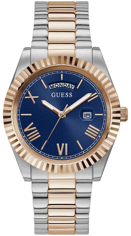 Buy Shop Guess Quartz Blue Dial Two Tone Steel Strap Watch For Men - GW0265G12 USA Online