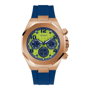 Buy Shop Guess Empire Analog Quartz Lime Green Dial Blue Silicon Strap Watch for Men - GW0583G3 USA Online