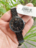 Buy Shop Fossil Jacqueline Black Dial Black Mesh Bracelet Watch for Women - ES3614 USA Online