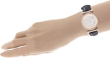 Buy Shop Michael Kors Catlin Rose Gold Crystal Dial Black Leather Strap Watch for Women - MK2376 USA Online