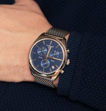 Buy Shop Tissot PR 100 Chronograph Blue Dial Silver Mesh Bracelet Watch for Men - T101.417.11.041.00 USA Online