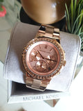 Buy Shop Michael Kors Dylan Rose Gold Rose Gold Steel Strap Watch for Women - MK5586 USA Online