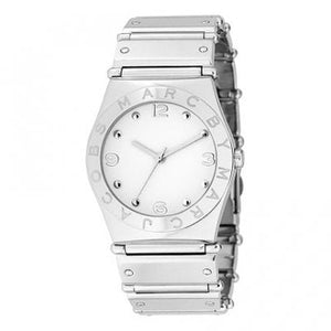 Buy Shop Marc Jacobs Amy White Dial Silver Steel Strap Watch for Women - MBM8518 USA Online