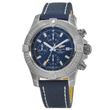 Buy Shop Breitling Avenger Chronograph 45mm Blue Dial Blue Calfskin Strap Watch for Men - A13317101C1X2 USA Online