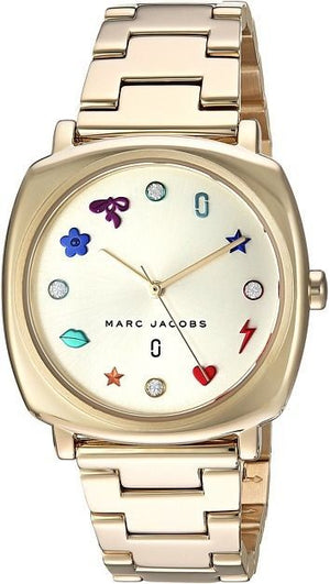 Buy Shop Marc Jacobs Mandy Gold Dial Gold Steel Strap Watch for Women - MJ3549 USA Online