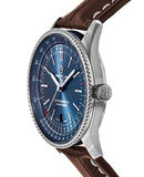 Buy Shop Breitling Navitimer 1 Automatic 41mm Blue Dial Brown Steel Strap Watch for Men - A17326161C1P1 USA Online
