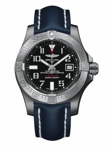 Buy Shop Breitling Avenger II Seawolf Stainless Steel 45mm Blue Leather Strap Mens Watch - A1733110/BC31/112X USA Online