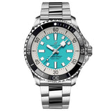 Breitling Superocean Automatic 44mm Turquoise Dial Silver Steel Strap Watch for Men - A17376211L2A1