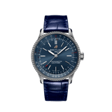 Buy Shop Breitling Navitimer Automatic 35 Blue Dial Blue Leather Strap Watch for Men - A17395161C1P1 USA Online