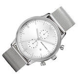 Buy Shop Emporio Armani Classic Chronograph Quartz Silver Dial Silver Mesh Bracelet Watch For Men - AR0390 USA Online