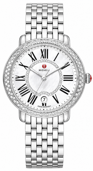 Buy Shop Michele Serein Silver Dial Silver Steel Strap Watch for Women - MWW21B000030 USA Online