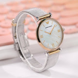 Buy Shop Emporio Armani Gianni T Bar Mother of Pearl Dial Silver Mesh Bracelet Watch For Women - AR2068 USA Online