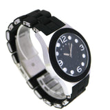 Buy Shop Marc Jacobs Pelly Black Dial Black Silicone Strap Watch for Women - MBM2544 USA Online