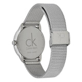 Buy Shop Calvin Klein Minimal White Dial Silver Mesh Bracelet Watch for Men - K3M22126 USA Online
