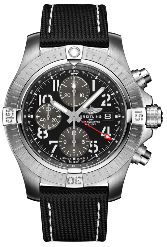 Buy Shop Breitling Avenger B01 Chronograph GMT Black Dial Black Nylon Strap Watch for Men - A24315101B1X1 USA Online