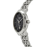 Tissot T Classic Carson Premium Automatic Lady Black Dial Silver Steel Strap Watch for Women - T122.207.11.051.00