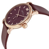 Buy Shop Marc Jacobs Baker Maroon Dial Maroon Leather Strap Watch for Women - MBM1271 USA Online