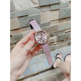 Buy Shop Guess Mariposa Pink Dial Pink Leather Strap Watch for Women - GW0008L2 USA Online