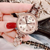 Buy Shop Michael Kors Sofie Quartz Rose Gold Dial Rose Gold Steel Strap Watch For Women - MK3882 USA Online
