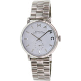 Marc Jacobs Baker White Dial Silver Steel Strap Watch for Women - MBM3242