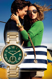 Buy Shop Michael Kors Skylar Green Dial Gold Steel Strap Watch for Women - MK6065 USA Online