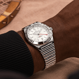 Buy Shop Breitling Chronomat GMT 40 White Dial Silver Steel Strap Watch for Men - A32398101A1A1 USA Online