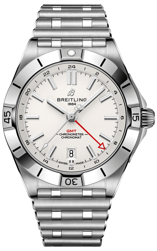 Buy Shop Breitling Chronomat GMT 40 White Dial Silver Steel Strap Watch for Men - A32398101A1A1 USA Online