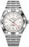 Buy Shop Breitling Chronomat GMT 40 White Dial Silver Steel Strap Watch for Men - A32398101A1A1 USA Online