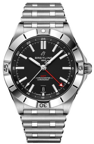 Buy Shop Breitling Chronomat GMT 40 Automatic Black Dial Silver Steel Strap Watch for Men - A32398101B1A1 USA Online
