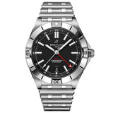 Buy Shop Breitling Chronomat GMT 40 Automatic Black Dial Silver Steel Strap Watch for Men - A32398101B1A1 USA Online