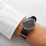 Buy Shop Daniel Wellington Classic Cornwall Black Dial Black NATO Strap Watch For Women - DW00100150 USA Online