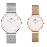Buy Shop Daniel Wellington Petite Sterling Quartz White Dial Silver Mesh Bracelet Watch For Men - DW00100306 USA Online
