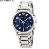 Buy Shop Emporio Armani Luigi Chronograph Blue Dial Silver Steel Strap Watch For Men - AR11132 USA Online
