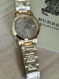 Burberry The City Gold Dial Gold Steel Strap Watch for Women - BU9145