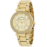 Buy Shop Michael Kors Parker White Dial Gold Steel Strap Watch for Women - MK6056 USA Online
