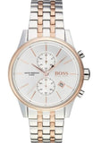 Hugo Boss Jet Silver Dial Two Tone Steel Strap Watch for Men - 1513385