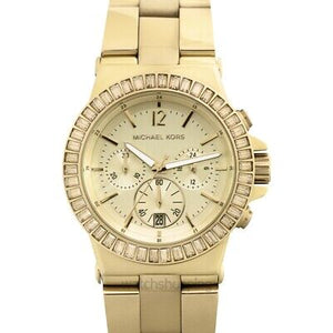 Buy Shop Michael Kors Dylan Quartz Gold Dial Gold Steel Strap Watch For Women - MK5861 USA Online