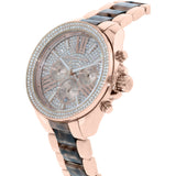 Michael Kors Wren Diamonds Rose Gold Dial Two Tone Steel Strap Watch for Women - MK6159