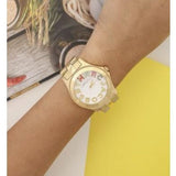 Buy Shop Marc Jacobs Rivera White Dial Gold Steel Strap Watch for Women - MBM3137 USA Online