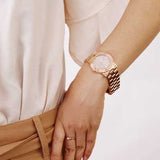 Buy Shop Marc Jacobs Amy Glitz Brown Dial Rose Gold Steel Strap Watch for Women - MBM3221 USA Online