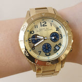 Buy Shop Marc Jacobs Rock Metal Chronograph Gold Dial Gold Steel Strap Watch for Men - MBM3158 USA Online