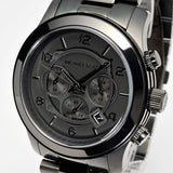 Buy Shop Michael Kors Runway Chronograph Black Dial Black Steel Strap Watch for Men - MK8157 USA Online