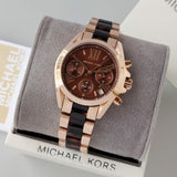 Buy Shop Michael Kors Bradshaw Chronograph Brown Dial Two Tone Steel Strap Watch For Women - MK5944 USA Online