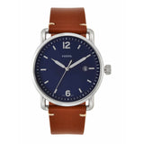 Buy Shop Fossil Commuter Blue Dial Blue Leather Strap Watch for Men - FS5325 USA Online