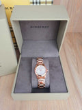 Buy Shop Burberry The City White Dial Rose Gold Steel Strap Watch for Women - BU9204 USA Online