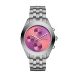 Buy Shop Marc Jacobs Peeker Chronograph Pink Dial Silver Steel Strap Watch for Women - MBM3372 USA Online