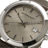 Buy Shop Burberry The City Grey Dial Leather Strap Watch for Men - BU9020 USA Online