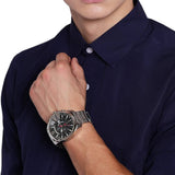Buy Shop Diesel Mega Chief Chronograph Black Dial Silver Steel Strap Watch For Men - DZ4308 USA Online