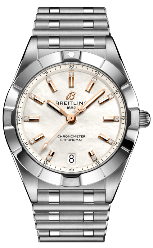 Buy Shop Breitling Chronomat 32 Mother of Pearl Dial Silver Steel Strap Watch for Women - A77310101A4A1 USA Online